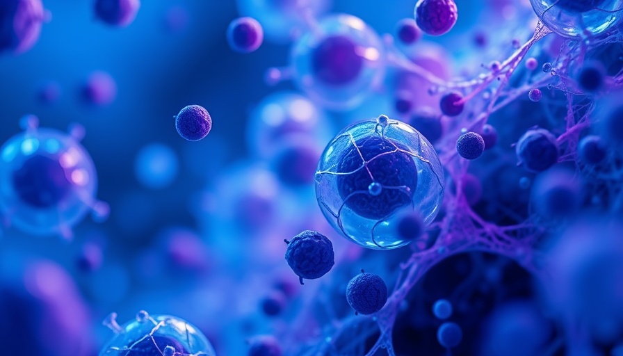 Abstract digital representation of lupus cells and research environment.