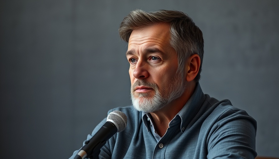 Middle-aged man discussing the worst drink for your liver.