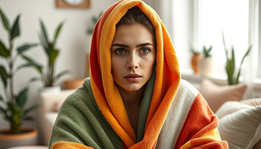 Immune System Boost with Saunas: Concerned woman indoors.