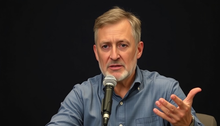 A man explaining tips on how to improve your eyesight, speaking into a microphone.