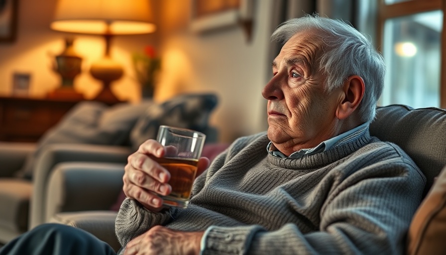 Elderly person with water glass, related to fluid restriction and chronic heart failure.