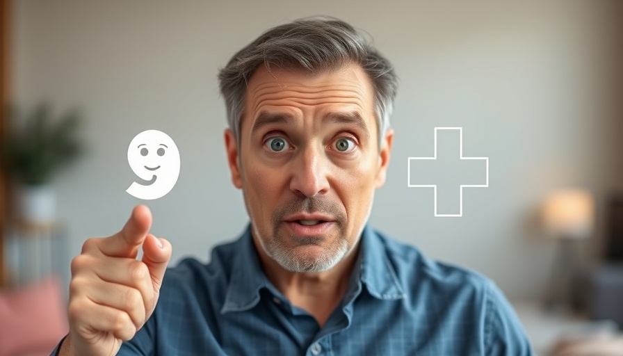 Man surprised at health benefits of colostrum with icons.
