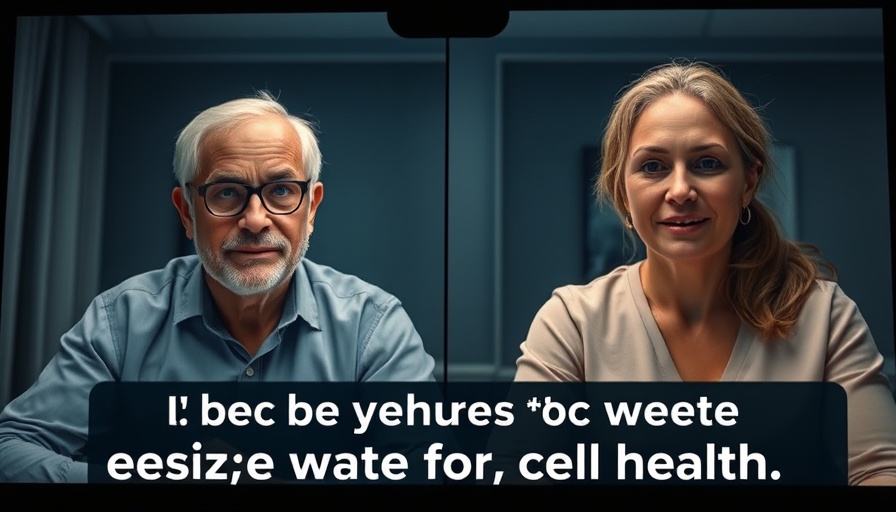 Discussion on energized water for optimum health via video call.