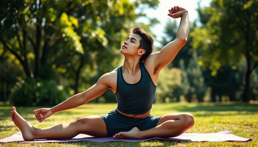 Athlete optimizing post-workout recovery with outdoor stretching