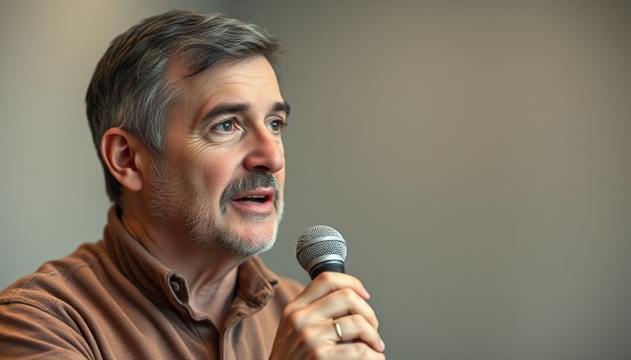 Middle-aged man discussing the most dangerous food for the gut.