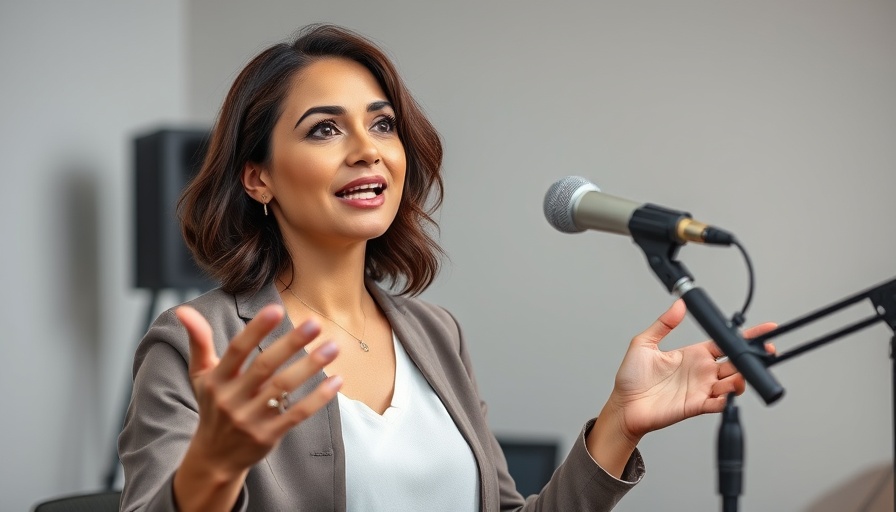 Confident woman discussing, how to sleep without medication, in studio