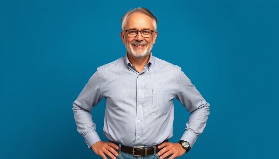 Confident man promoting sustainable health practices in a studio setting.
