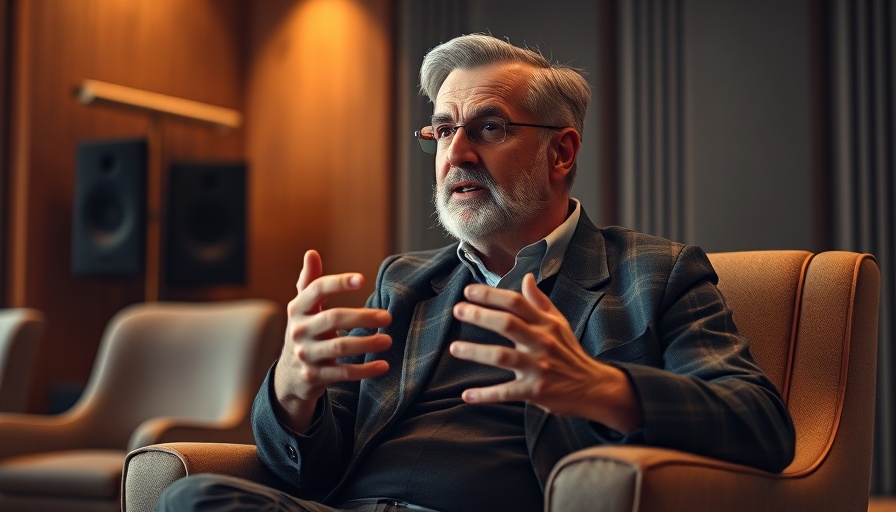 Middle-aged man discussing detox in a modern setting.