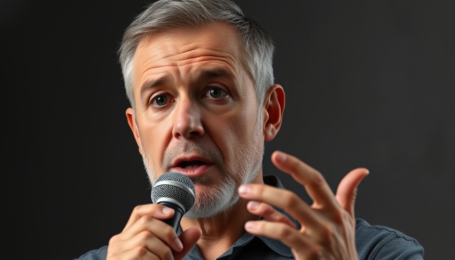 Thoughtful man discussing effective warts removal strategies into a microphone.