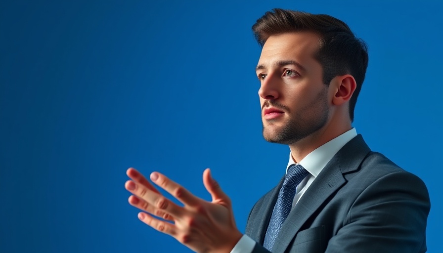 Professional man hosting a live Q&A on wellness tools.