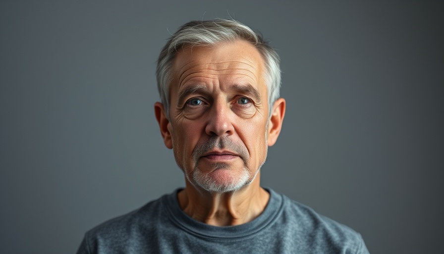 Middle-aged man discussing diet and health system.