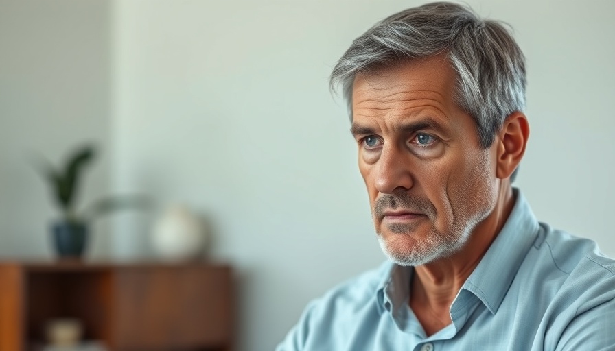 Middle-aged man discussing food fueling joint pain.