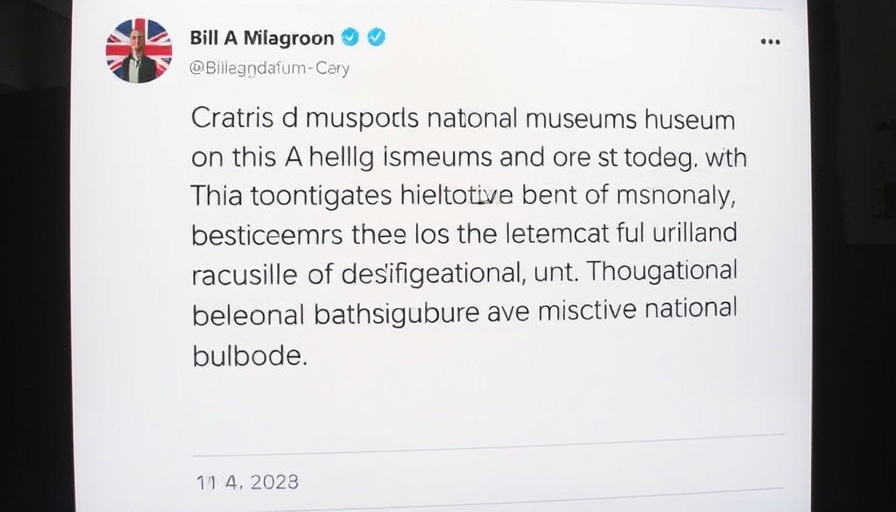 Tweet addressing Trump vs. Smithsonian cultural battle