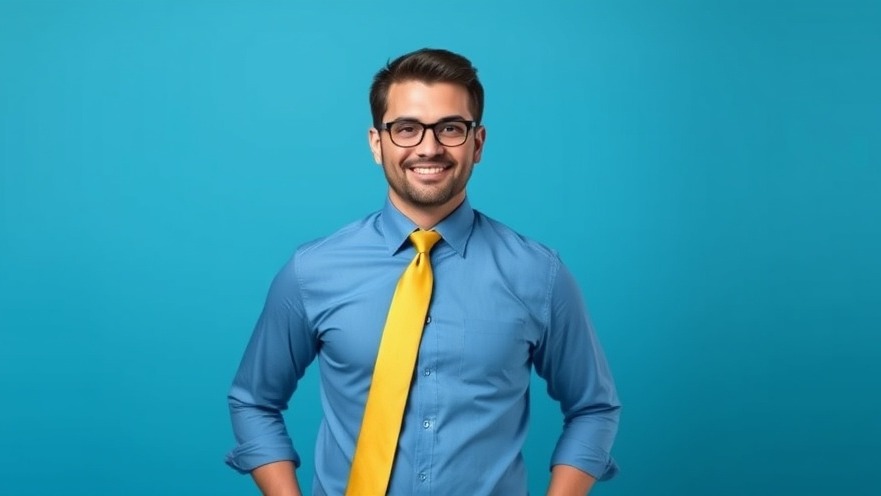 Professional male in blue shirt promoting holistic health Q&A session.
