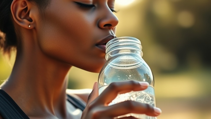 Young black woman hydrating to enhance fitness benefits and motivation to exercise.
