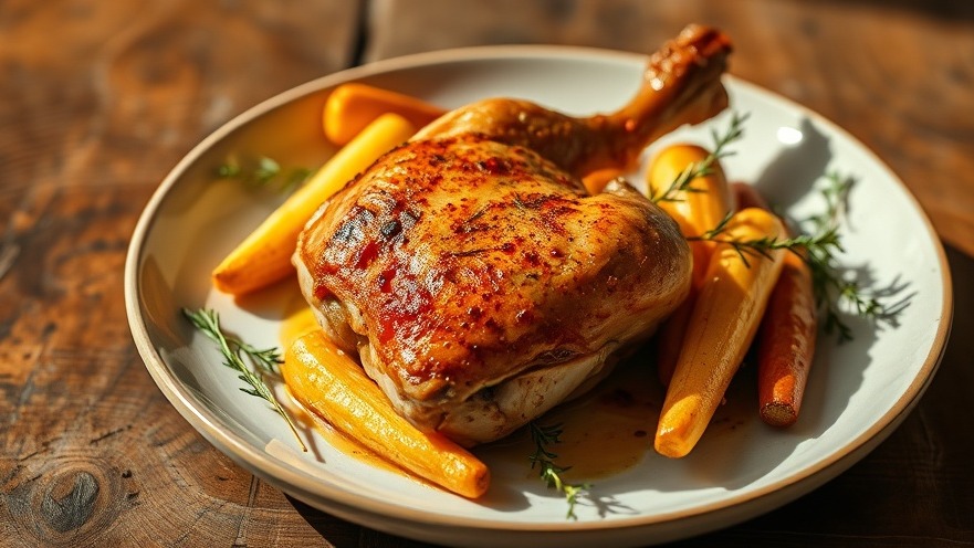Elegant chicken thigh dish with roasted parsnips, ideal for healthy cooking and home meal prep.