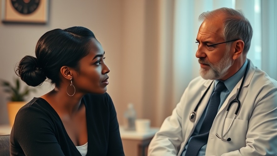 Black woman therapist promoting wellness culture with a troubled male physician.