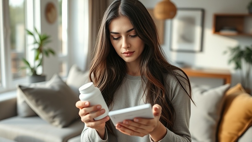 Woman puzzled by natural detox remedies in a cozy, modern living room.