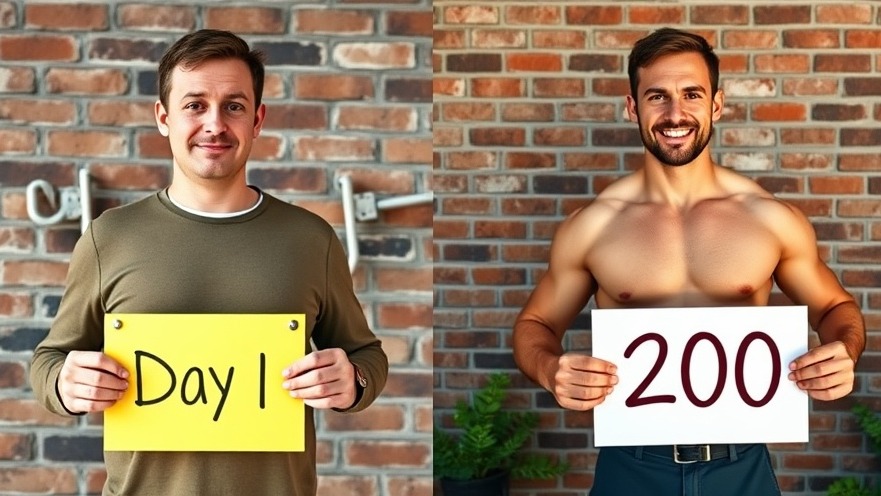 Man's 200-day transformation showcasing sustainable weight loss and healthy habits.
