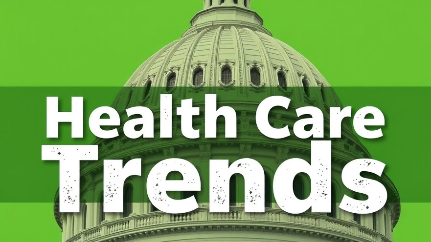 Health Care Trends banner highlighting wellness initiatives with modern design