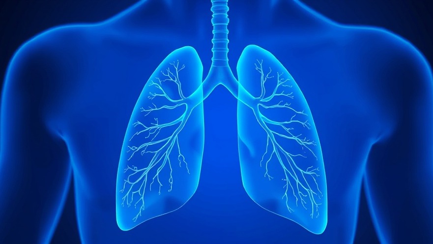 Illustration of lungs in cool blue tones, highlighting interstitial lung disease trends.