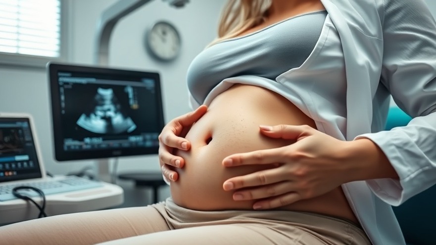 Photorealistic woman receiving an ultrasound, highlighting women's reproductive rights and healthcare decisions.