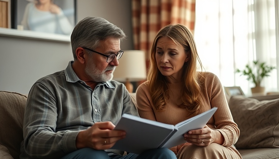 Couple discussing financial problems in marriage, concerned expressions.