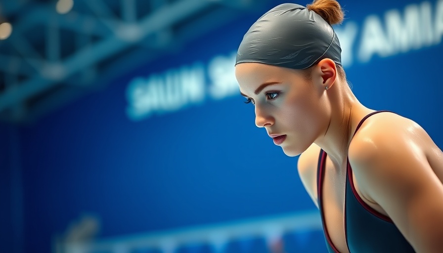Anna Hopkin swimming athlete preparing at indoor event.