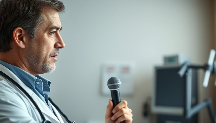 Healthcare professional discussing anxiety control in medical setting.