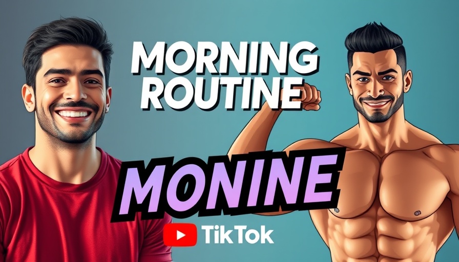 TikTok health advice morning routine displayed with two contrasting figures.