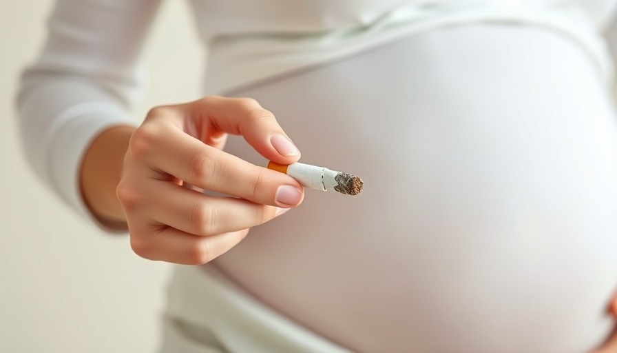 Pregnant woman holding broken cigarette, quit smoking before pregnancy.