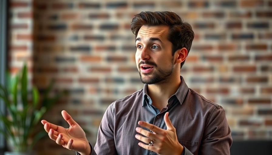Man discussing vaccine safety and concerns indoors.