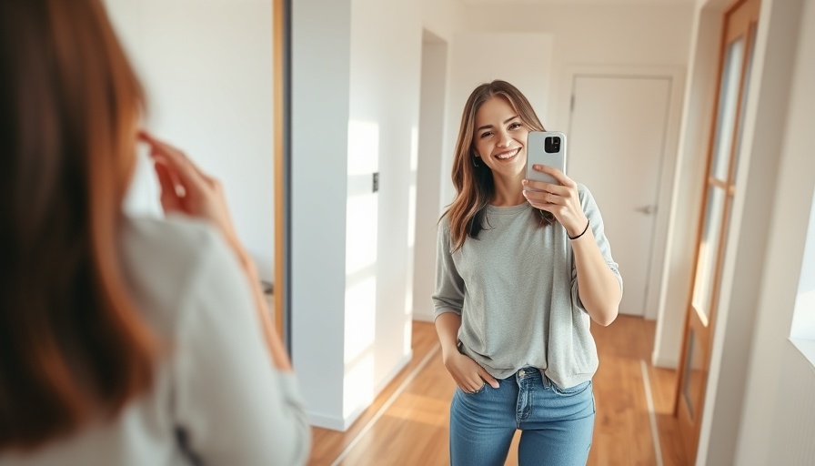 Casually dressed woman smiling in a modern room for best fitness routines for professionals.