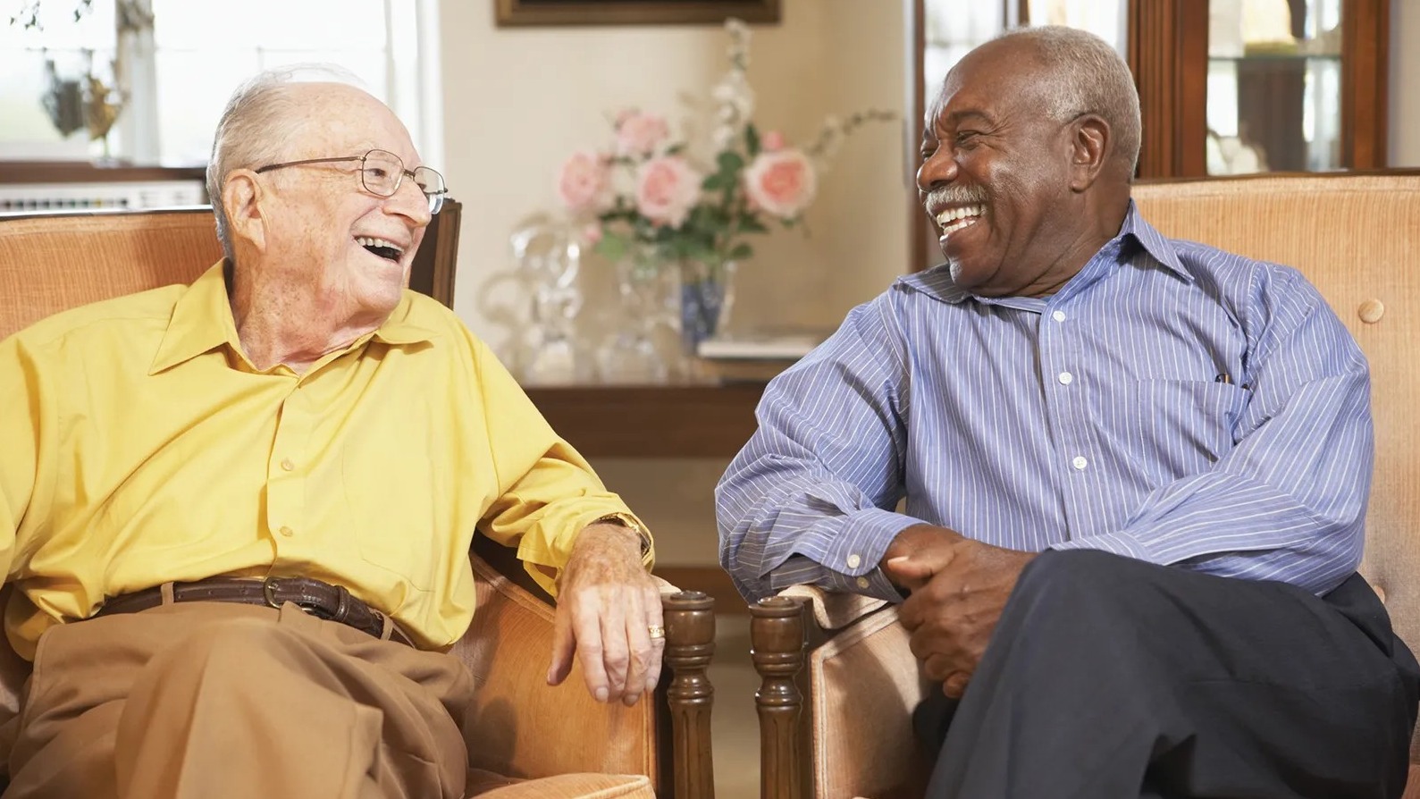 Senior Helping Another Senior as a Home Care Provider
