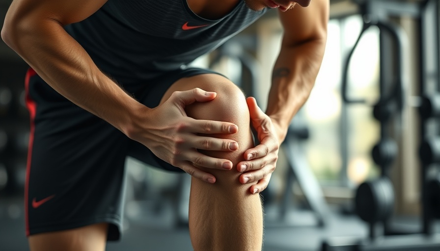Athlete with knee pain after workout, highlighting repetitive motion injuries.