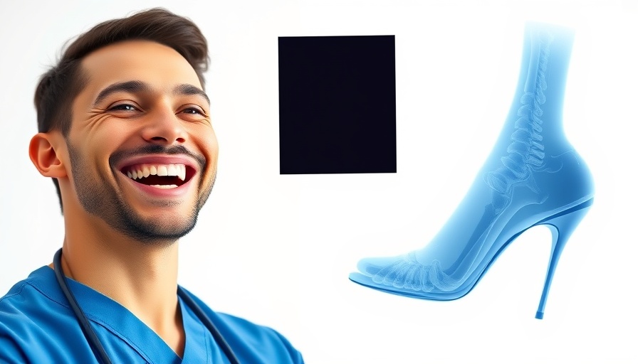 Prescribing laughter in medicine: smiling doctor with humorous x-ray.