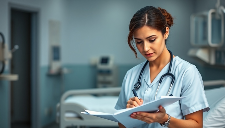 Nurse practitioner writing notes in hospital, Endocrine NP Training.