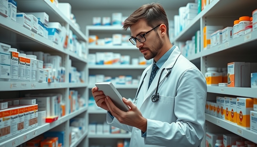 Pharmacist handling medication in a pharmacy amid UK Creon shortage.
