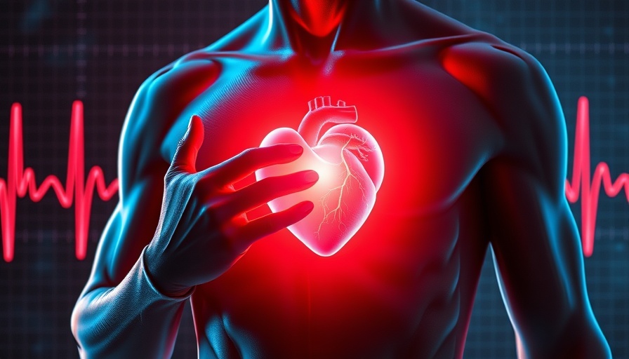 Futuristic illustration of life-saving heart treatments, glowing heart.