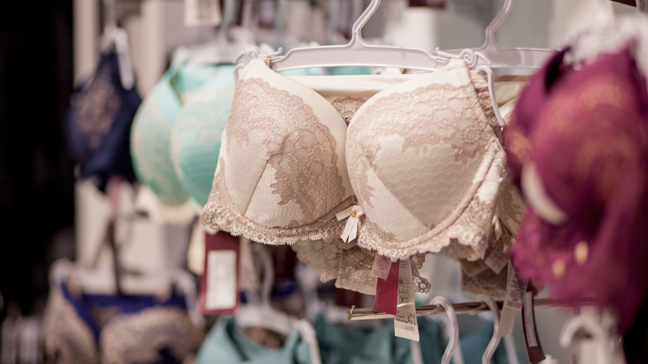 Bra choices in many styles and sizes from A to O