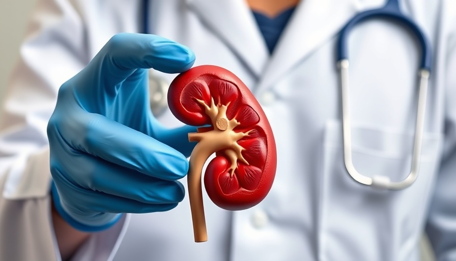 Doctor holds detailed kidney model, illustrating anatomy for kidney health treatments.