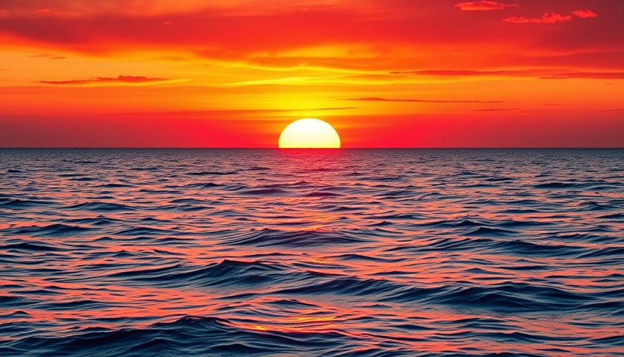 Vibrant sunset over ocean reflecting health and wellness.