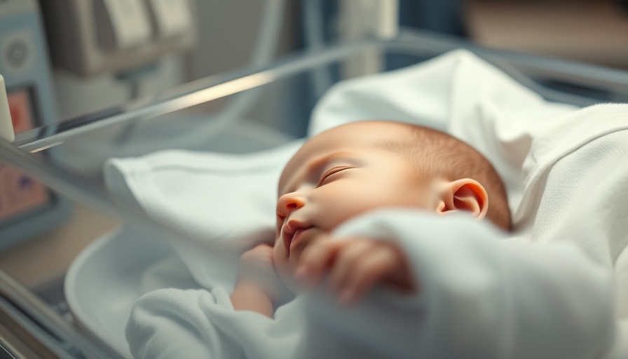 US neonatal mortality trends: newborn in NICU incubator.