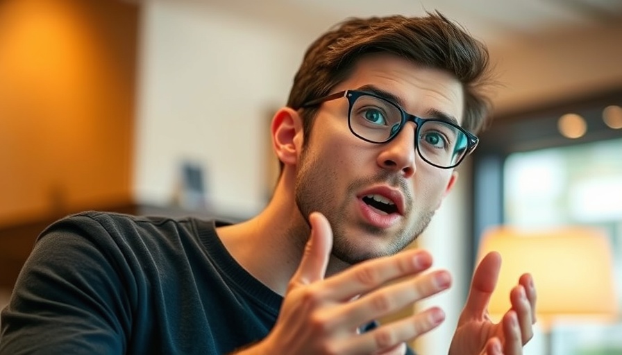 Young man explaining passionately, doctors need to do better.