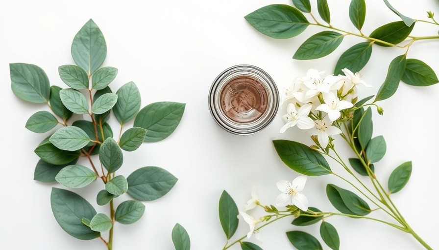 Stylish wellness setup with eucalyptus leaves and flowers, health advice.