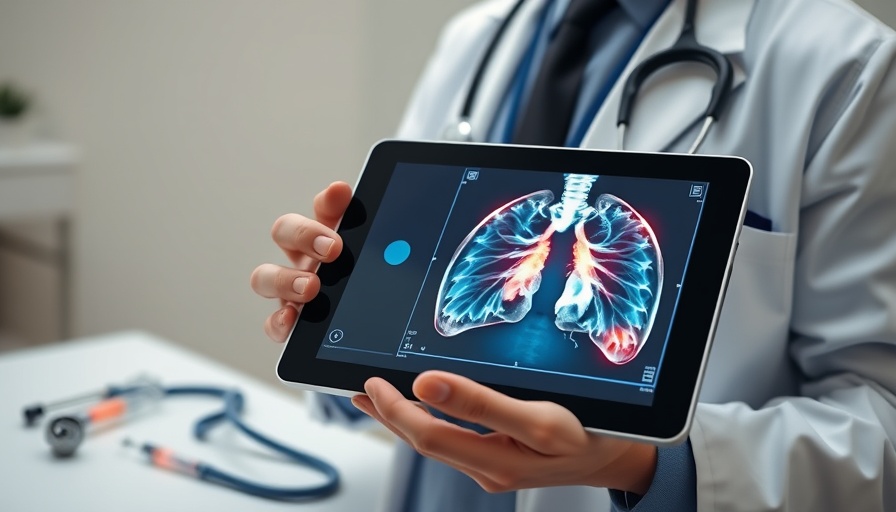 Doctor reviewing lung scan related to perioperative Nivolumab and Quality of Life in NSCLC.