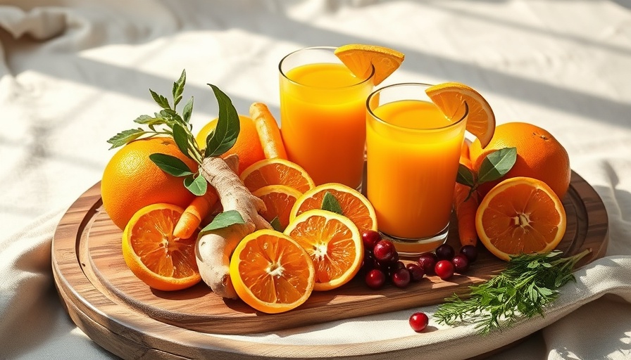 Fall Equinox Feast spread with fresh citrus juice and ingredients.
