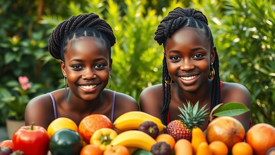 Smiling young girls painting vibrant fruits, celebrating nutritious summer meals and eating the rainbow.