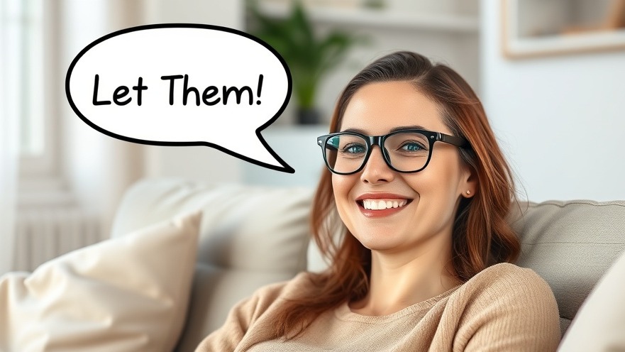 Smiling woman in a cozy living room promoting emotional freedom and personal growth.