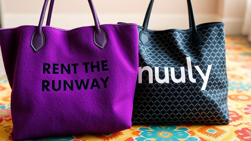 Close-up of fashion rental bags for wardrobe optimization, showcasing Rent the Runway and Nuuly.